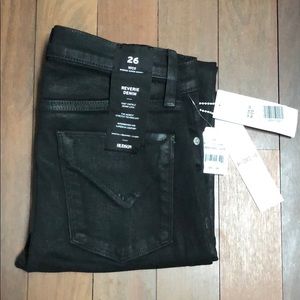 Hudson Nico Midrise Super Skinny Black Jeans
